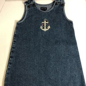 Ralph Lauren Girl’s Blue Jean Dress Anchor Sz 6